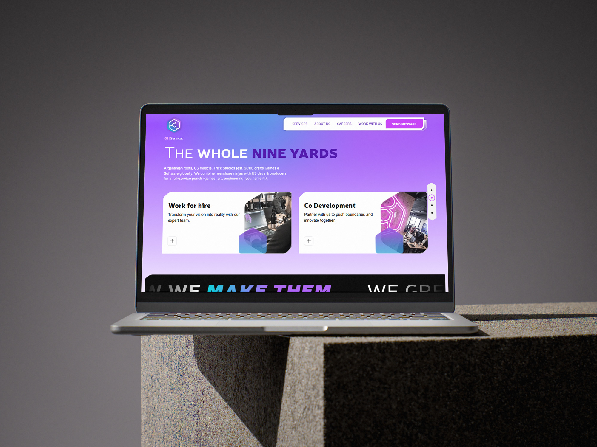 Trick Studios work-for-hire and co-development services page
