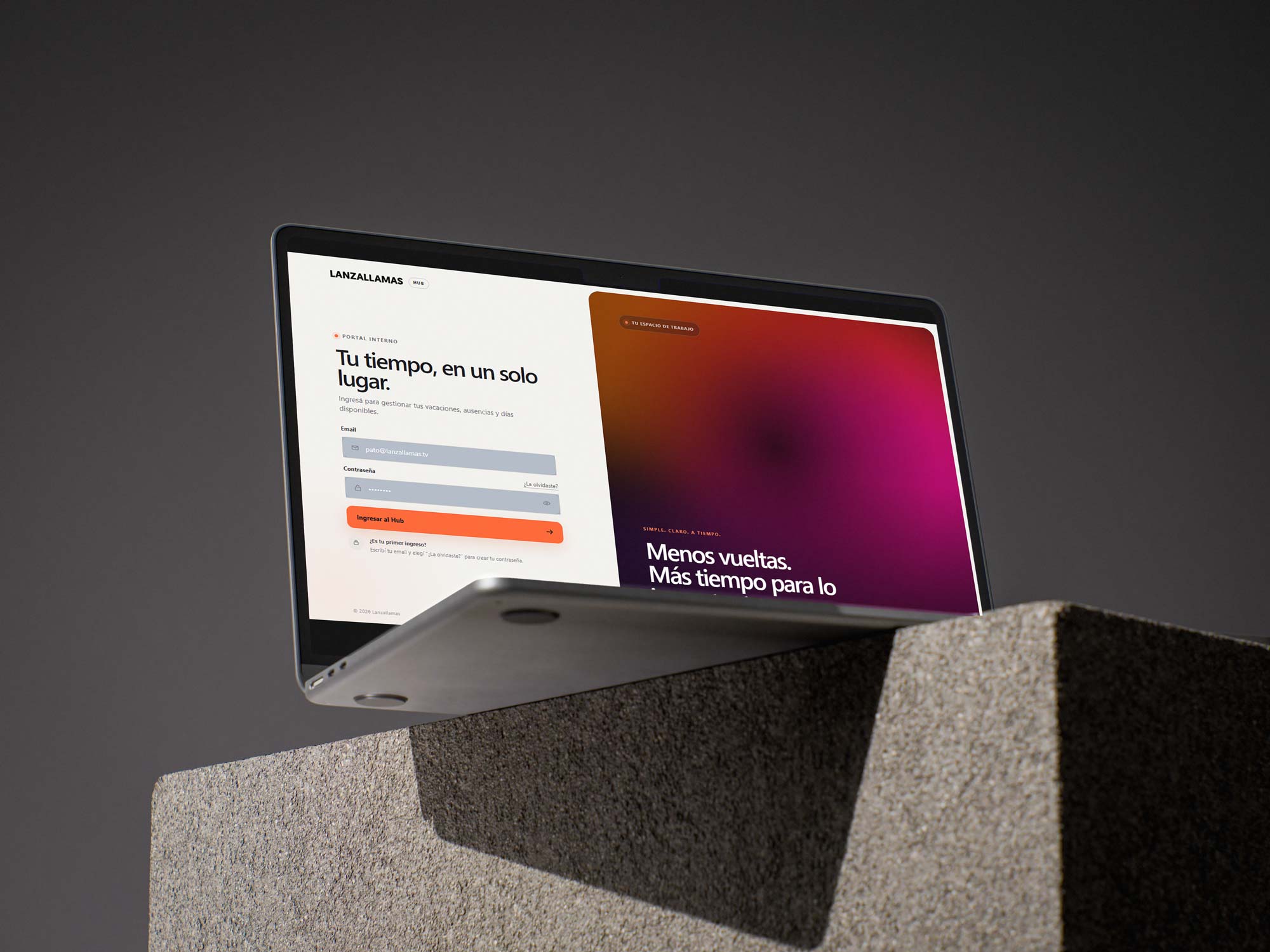 PSINE portfolio homepage on desktop